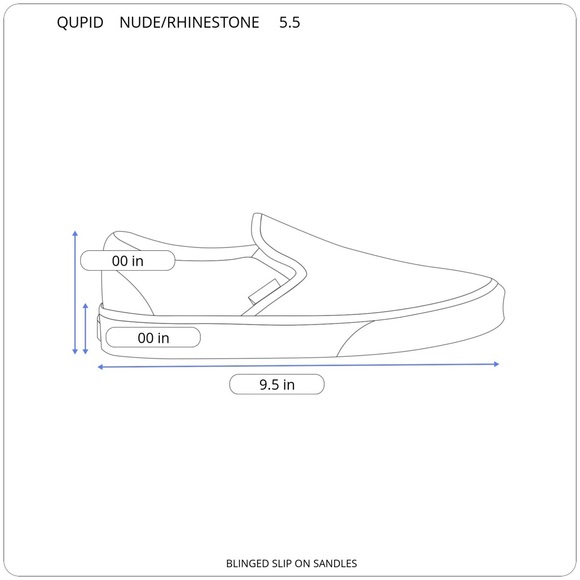 Qupid Rhinestone Slip On Sandals - Picture 4 of 4